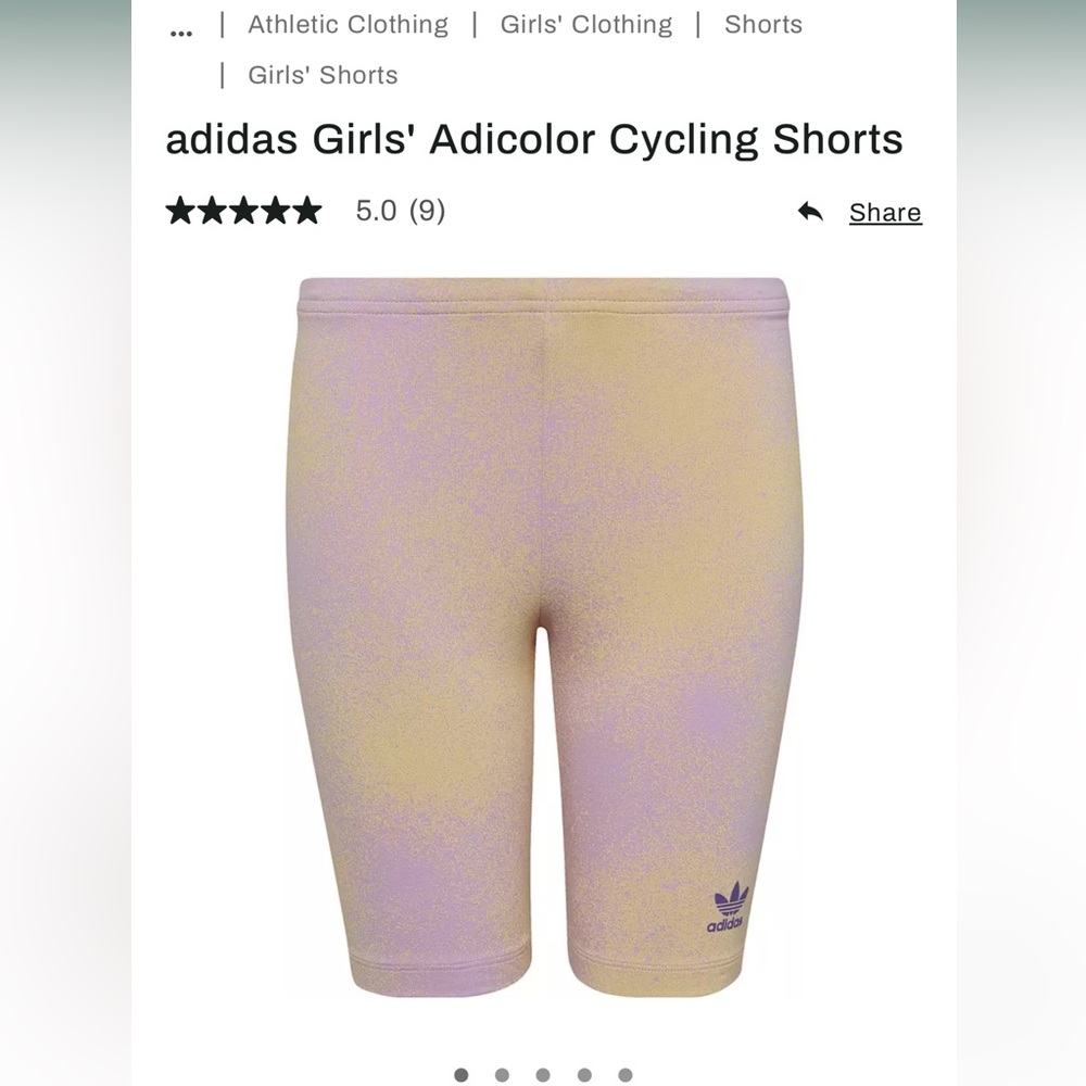 Adidas Girls’ Adicolor Cycling Shorts